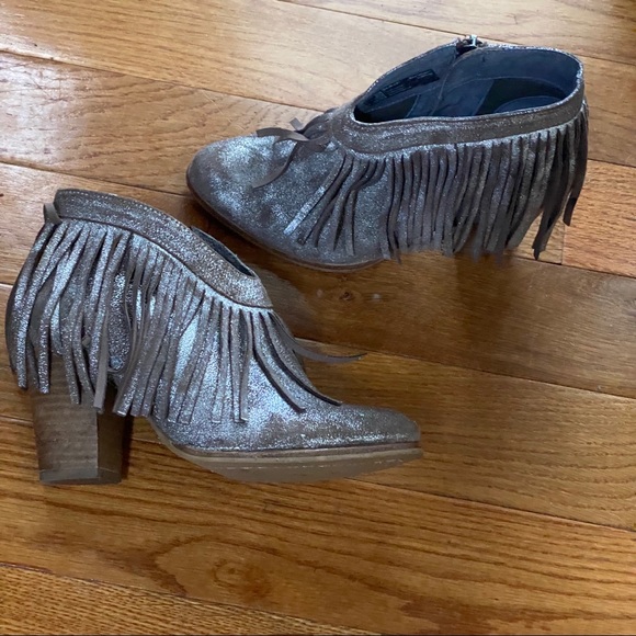 Ariat Shoes - Ariat Brown Silver Unbridled Fringe Ankle boots 6
